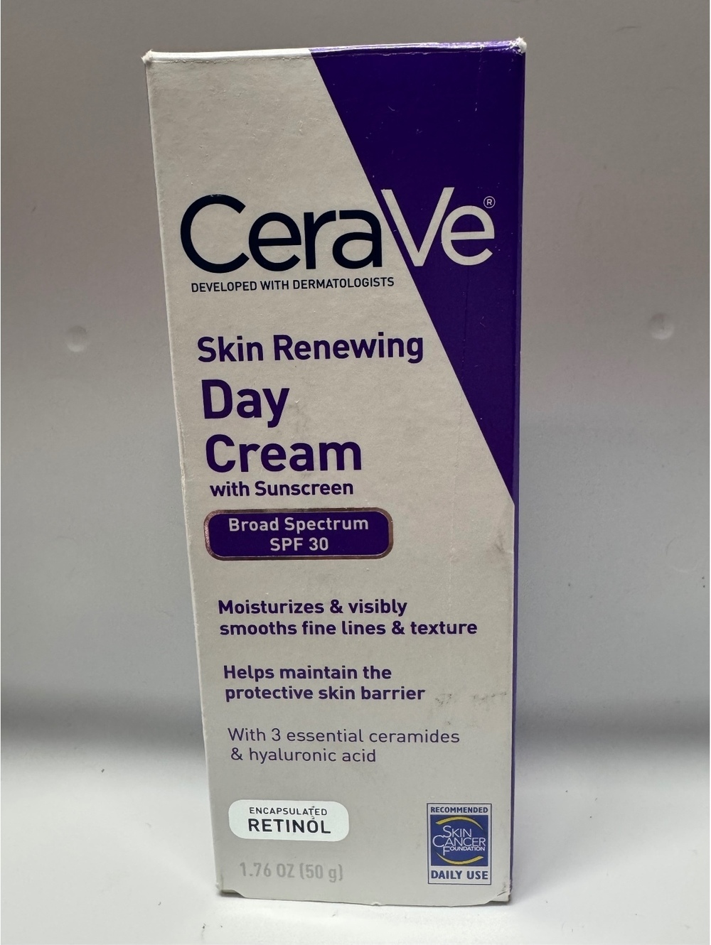 CeraVe Skin Renewing Day Cream with Sunscreen Broad Spectrum SPF 30 1.76 oz